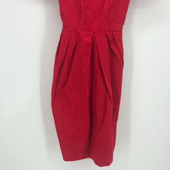 Vintage Wiggle Dress Homemade Vintage Red VLV Small Pin Up Rockabilly - Picture 4 of 6
